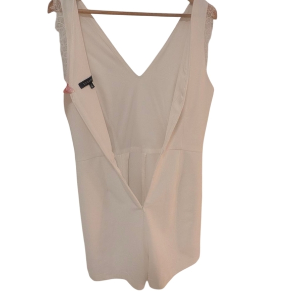 Dynamite Lace Trim White Romper - Picture 7 of 8